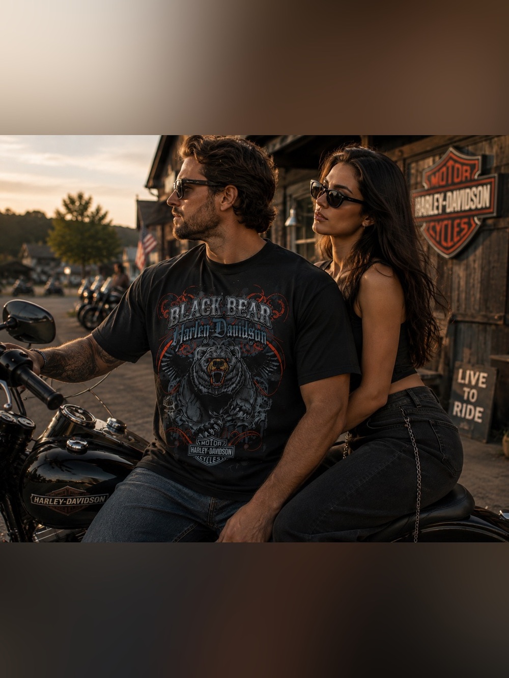 🏍️ Harley-Davidson Black Bear Graphic T-Shirt – 2XL – Wytheville, VA